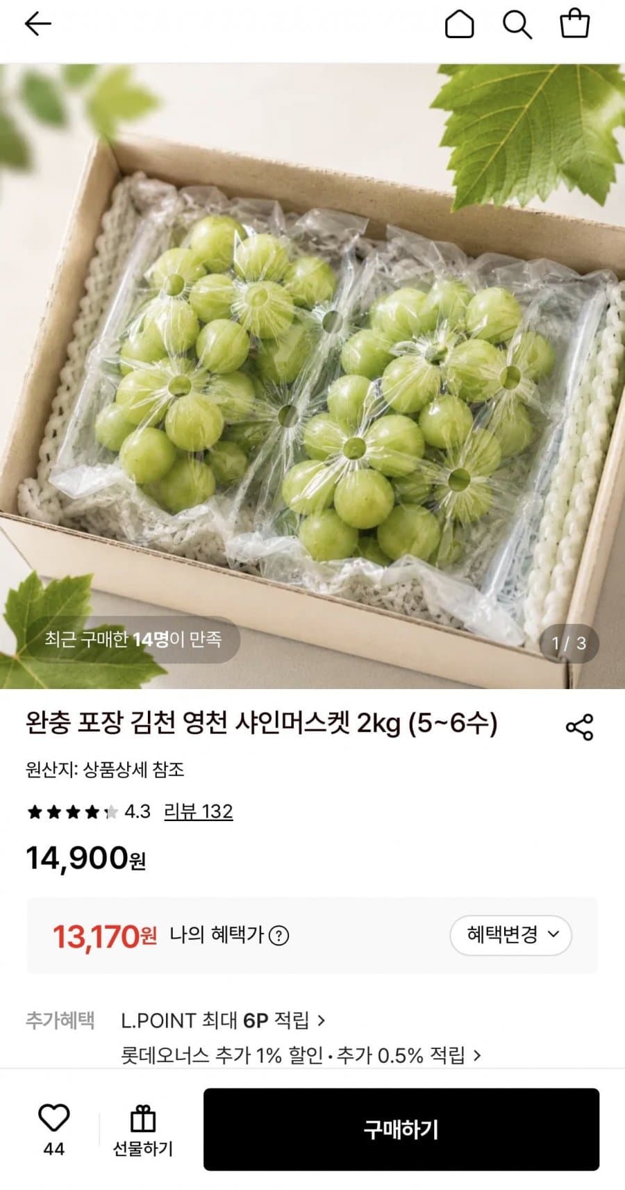 샤인머스켓 2kg