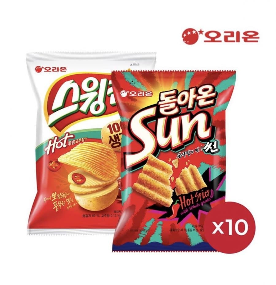 오리온 스윙칩+썬 핫 20개