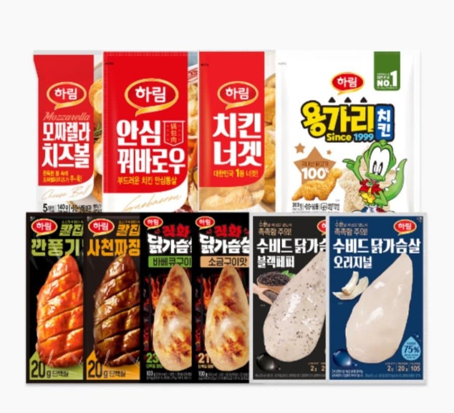 하림 닭가슴살+튀김 11개 세트