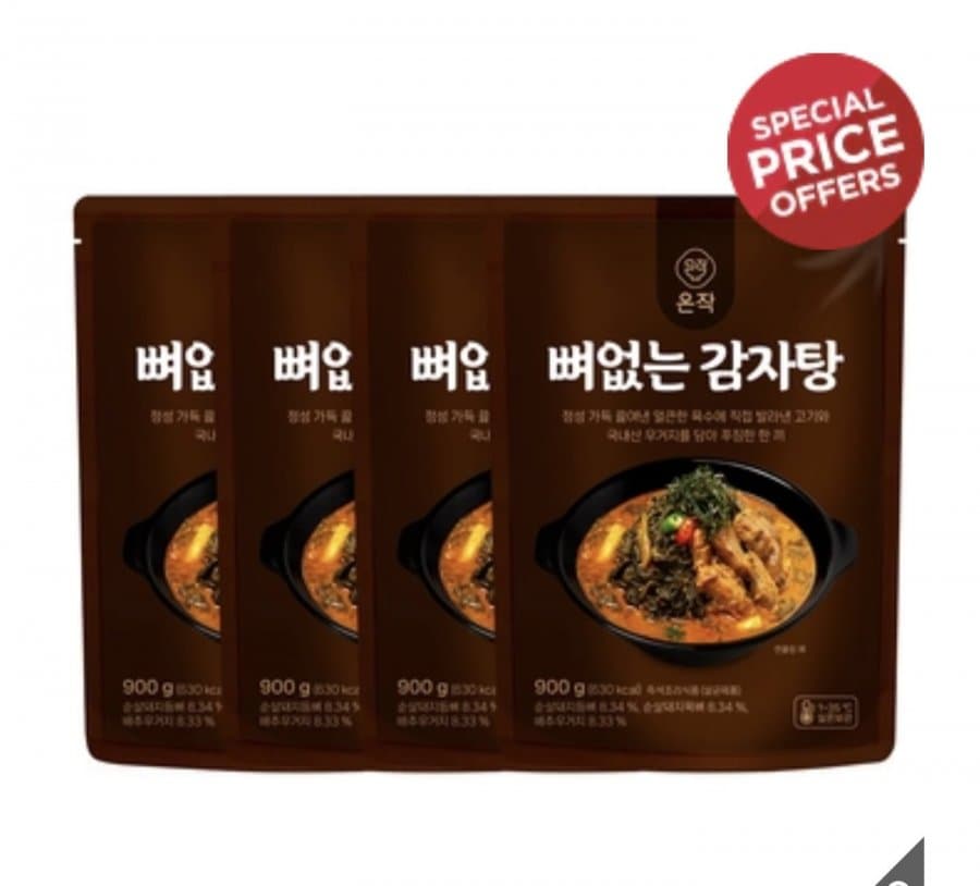 온작 뼈없는 감자탕 4팩