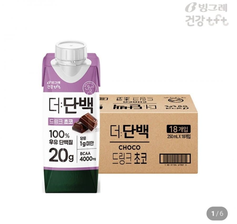 더단백 드링크 단백질음료 초코, 250ml, 18개
