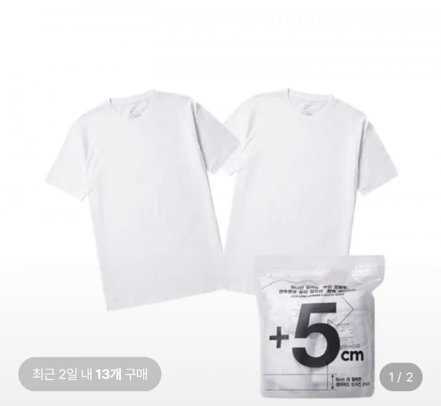 폴햄 레이어드 반팔티 2팩