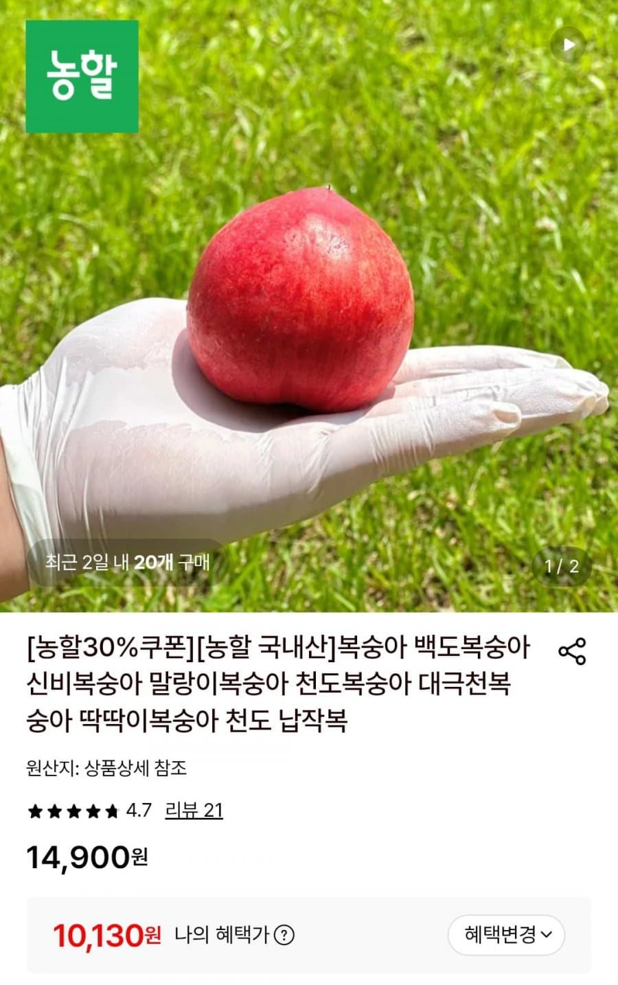 신비복숭아 1kg
