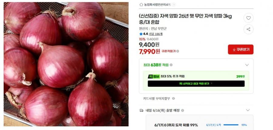 무안 자색양파 3kg