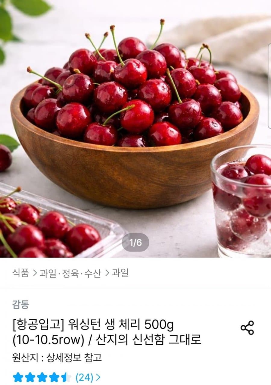 워싱턴 생 체리 500g