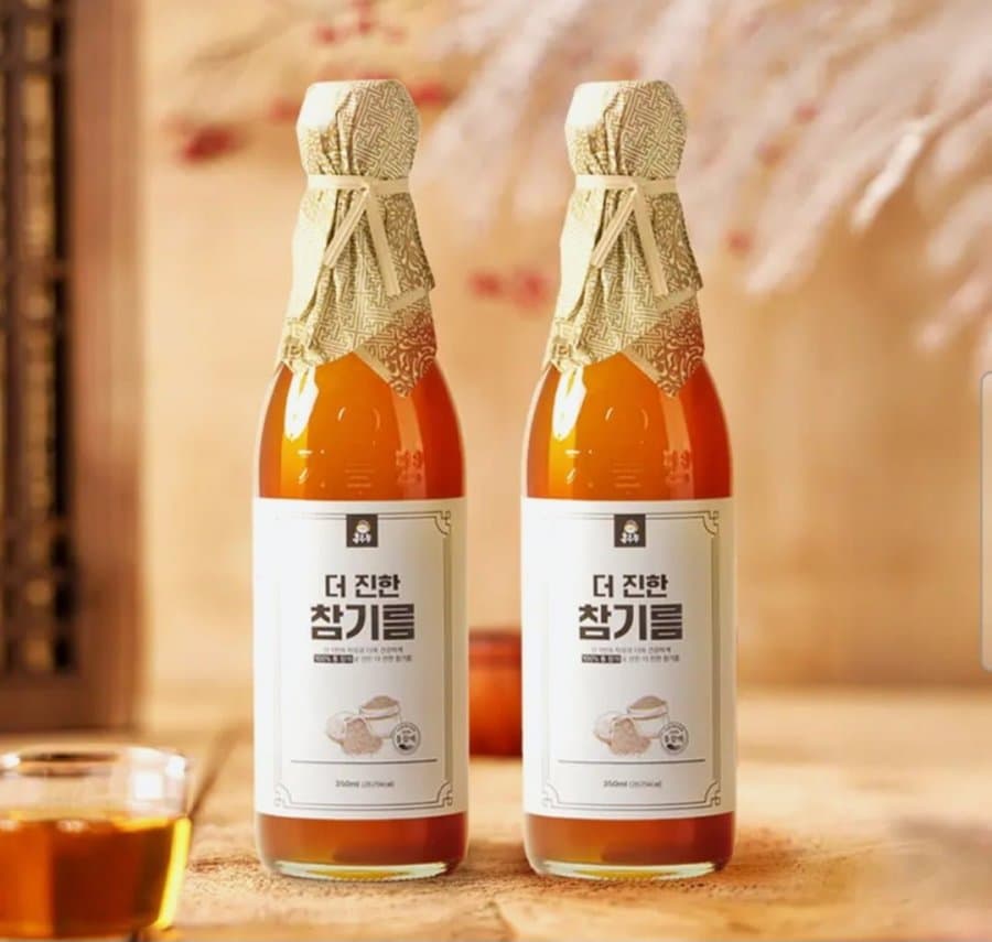 저온압착 참기름 350ml 2병