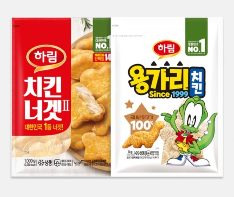 하림 용가리치킨+너겟 1kg