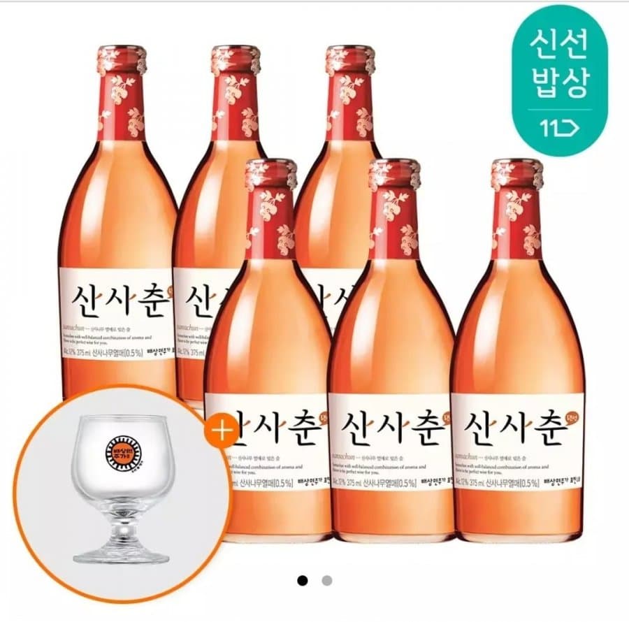 배상면주가 산사춘 375ml x 6입 + 전용잔