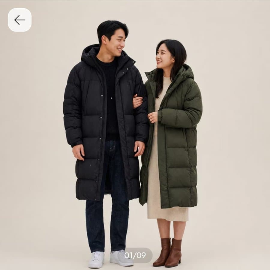블랙야크 역시즌 구스 롱패딩 퍼스트벤치다운