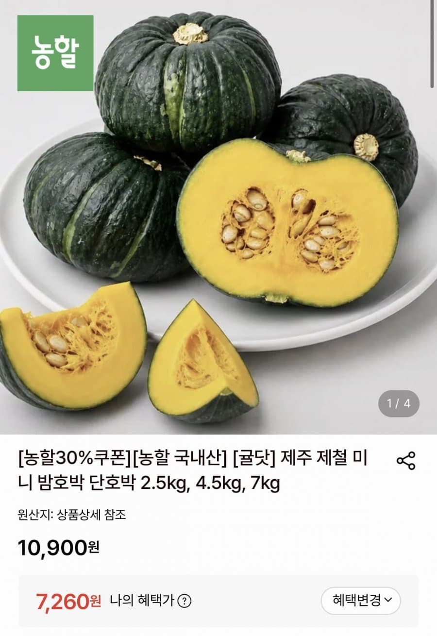 제주 미니 밤호박 2.5kg