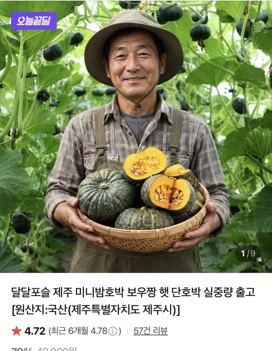 못난이 단호박 4.5kg