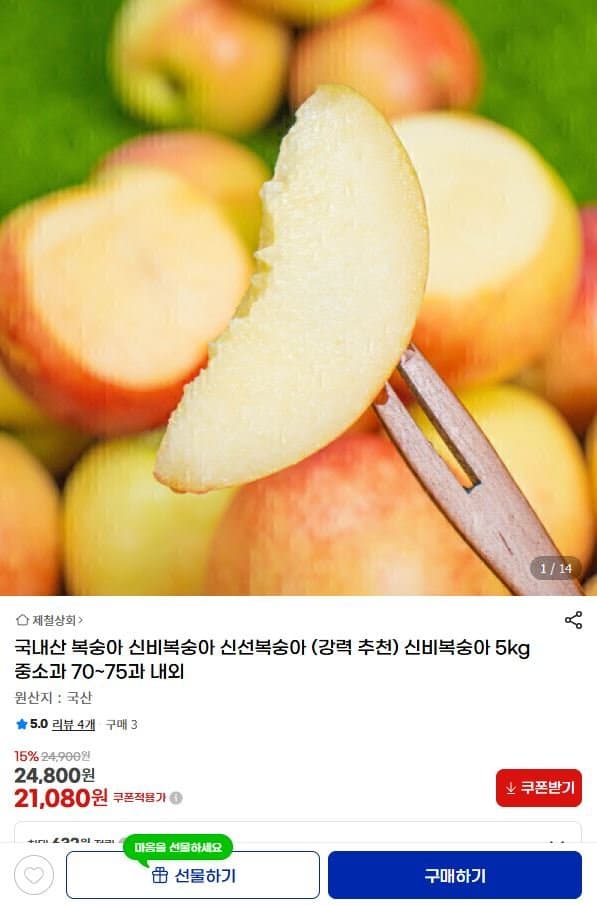 신비복숭아 5kg