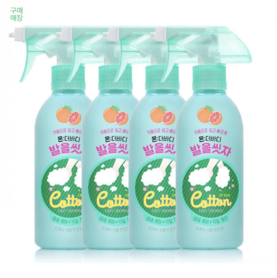 온더바디 코튼풋샴푸 385ml 4개