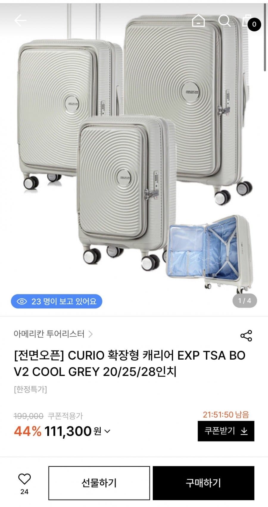 아메리칸 투어리스터 CURIO 캐리어