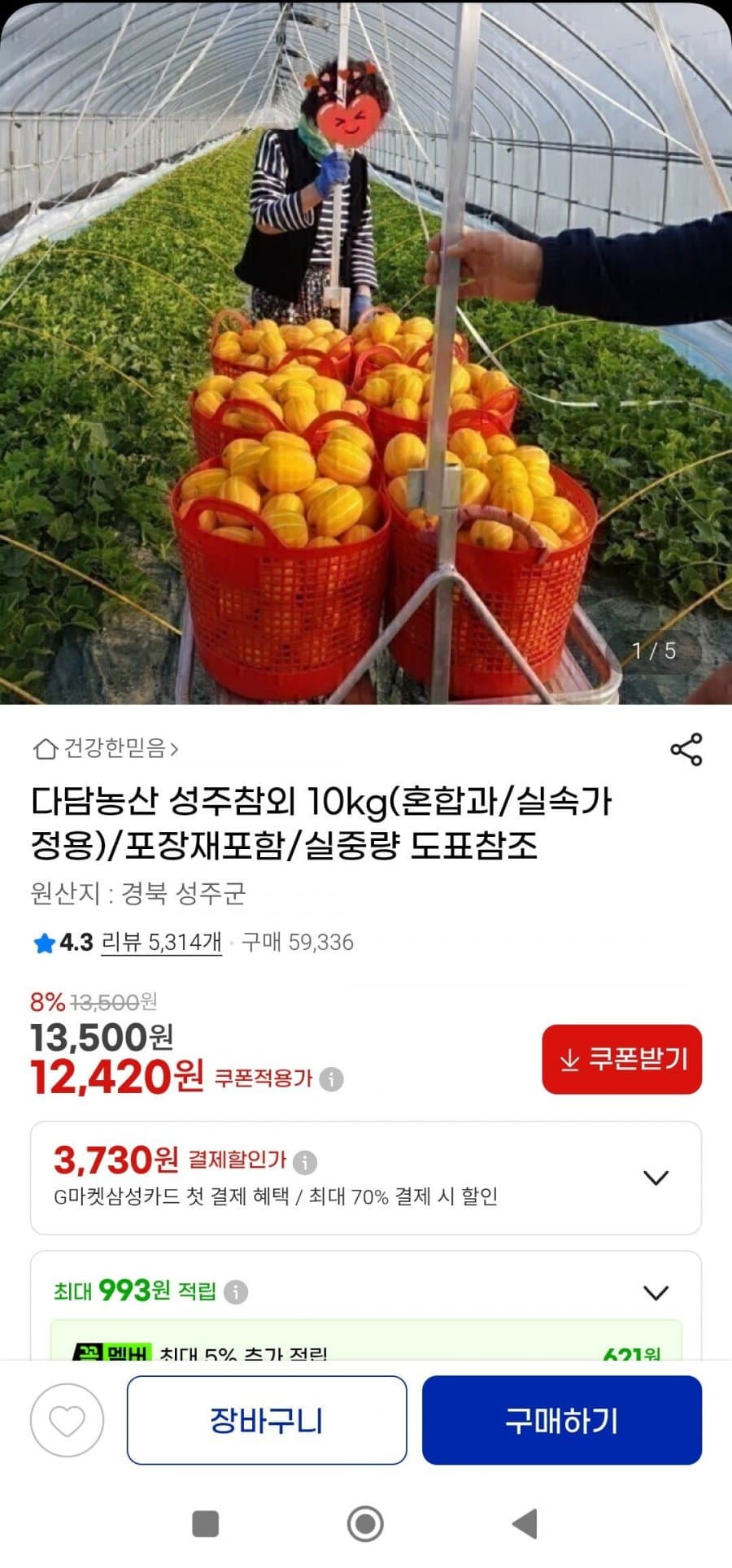 성주참외 10kg