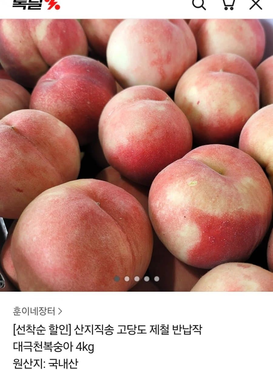 대극천 복숭아 4kg