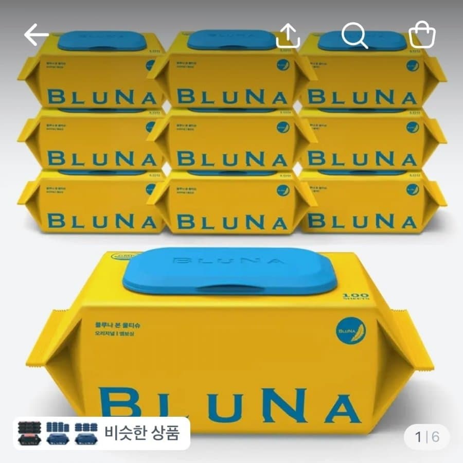 블루나 본 물티슈 100매×10팩