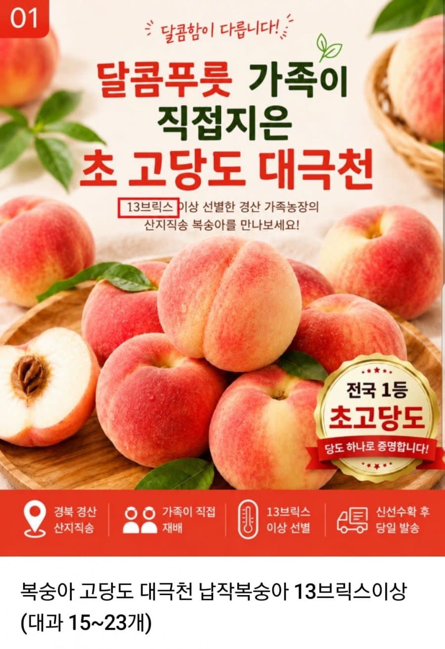대극천 복숭아 3kg