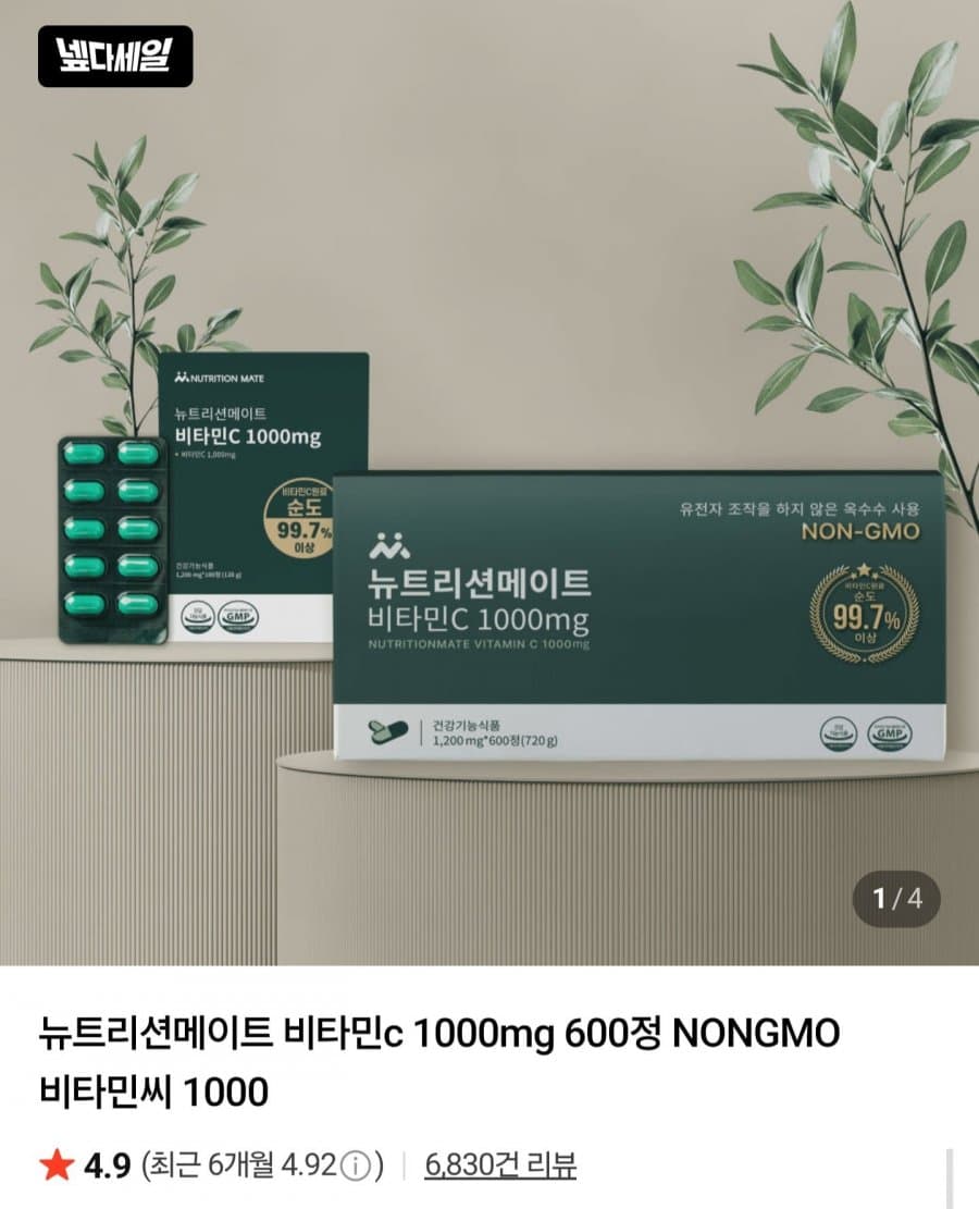 뉴트리션메이트 비타민C 1000 100정