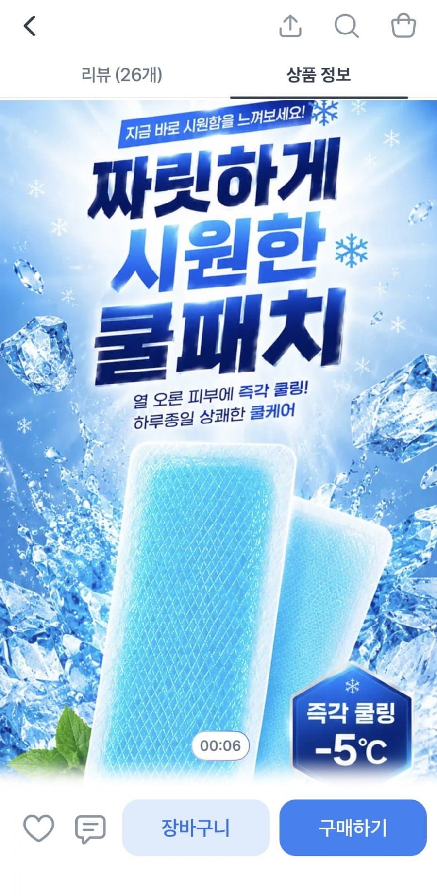 아이스 쿨패치 2개입