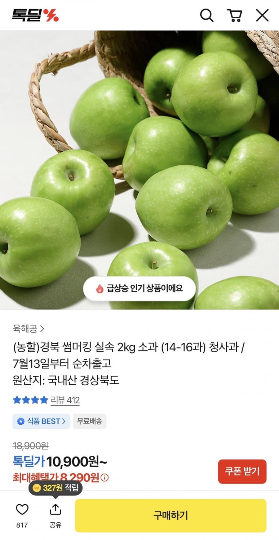 썸머킹 사과 2kg