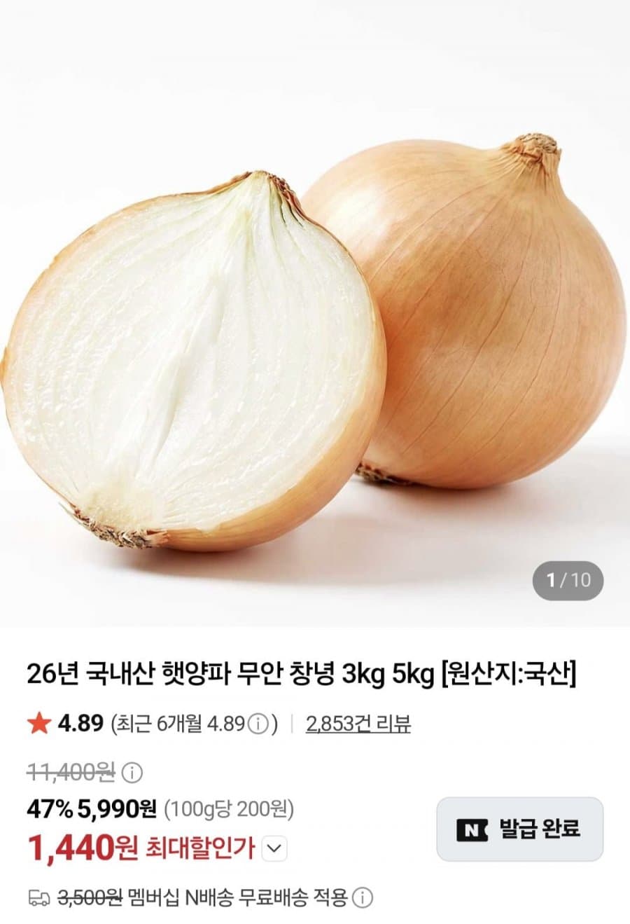 국내산 햇양파 1.5kg