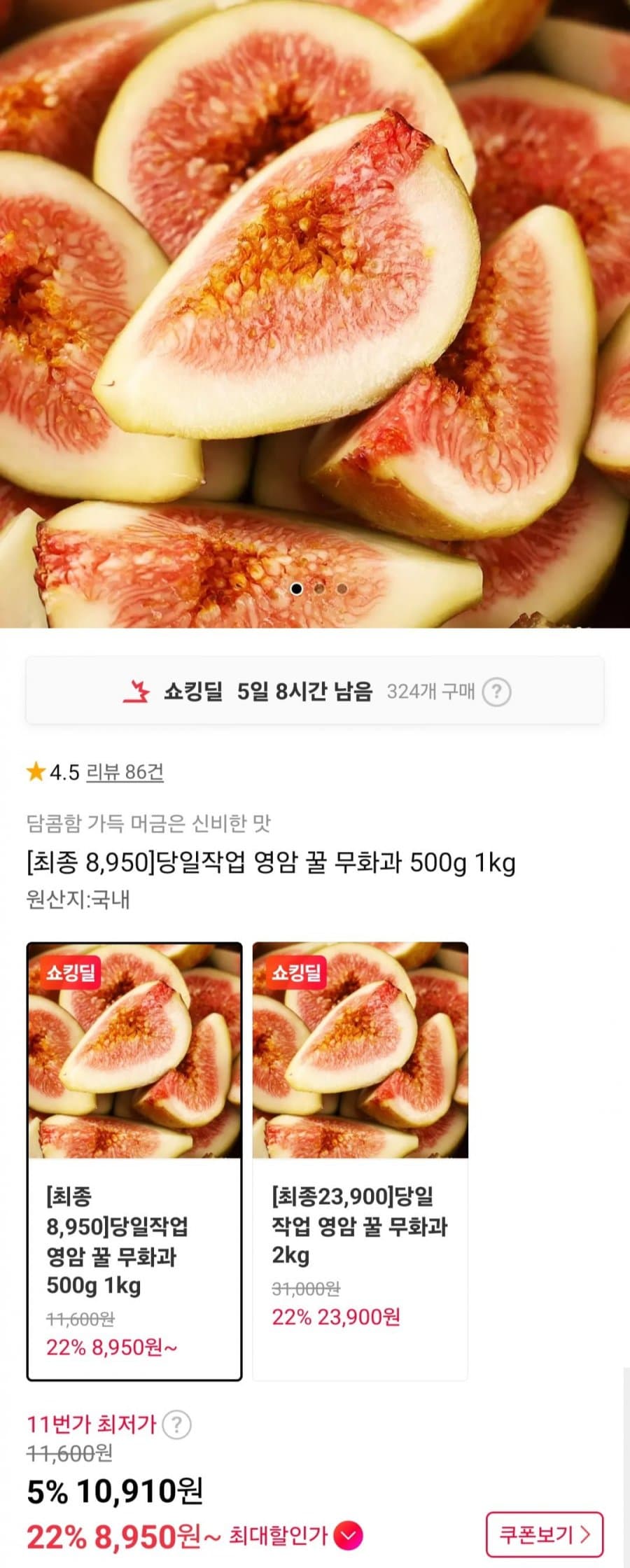 영암 무화과 500g