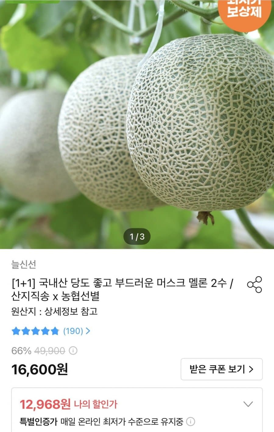 농협 머스크멜론 2수