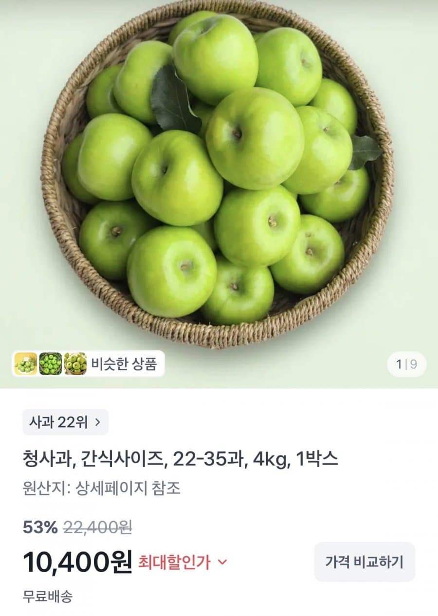 청사과 아오리 썸머킹 4kg