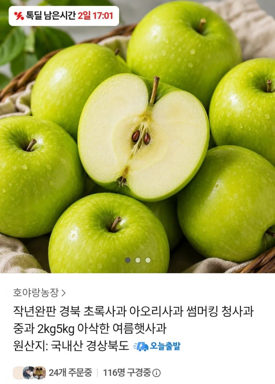 아오리 청사과 2kg