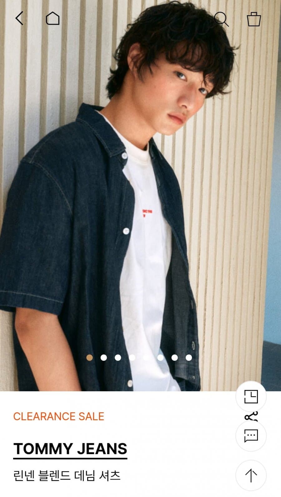 Tommy Hilfiger 린넨 데님 셔츠