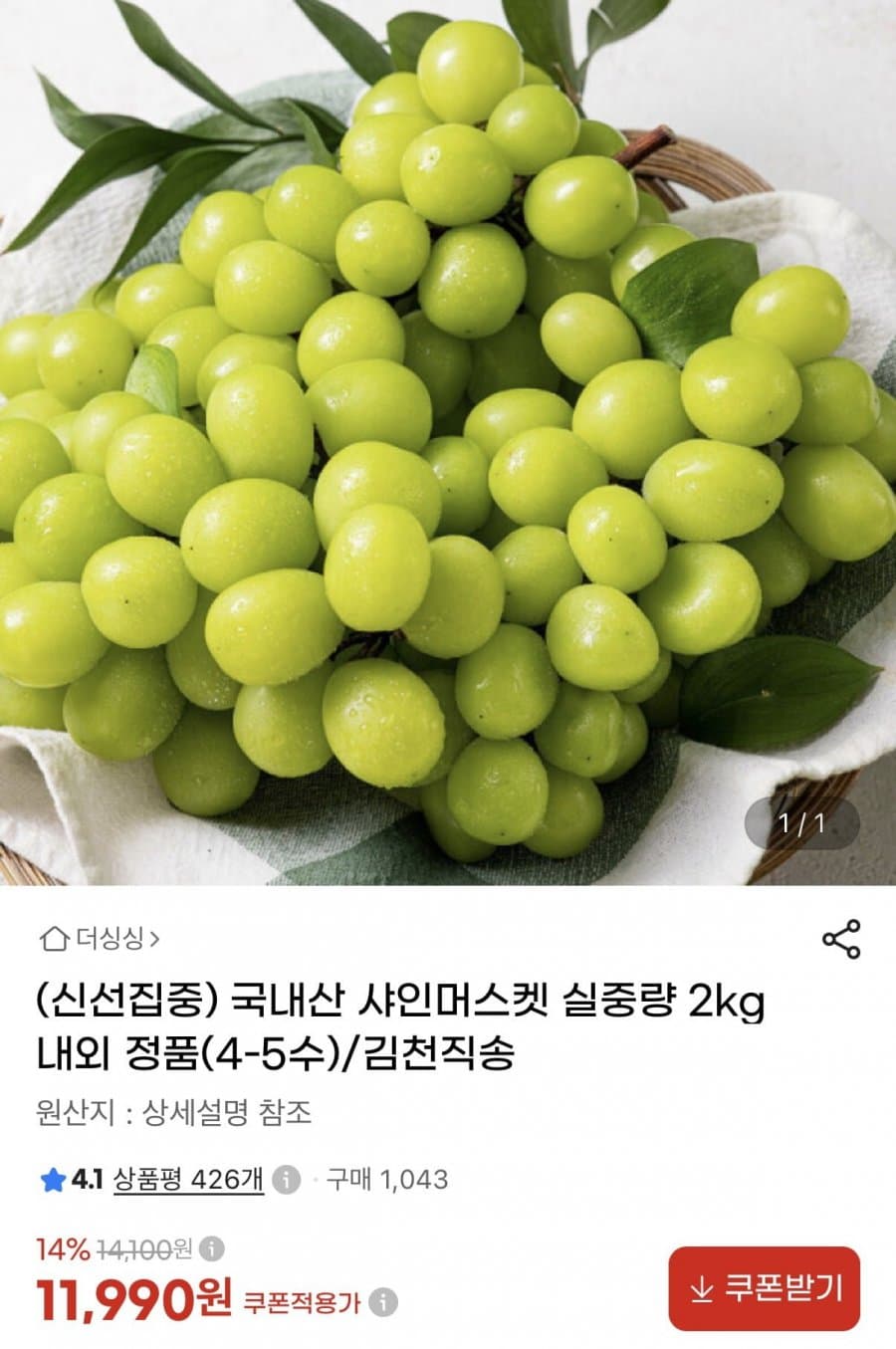 샤인머스켓 2kg