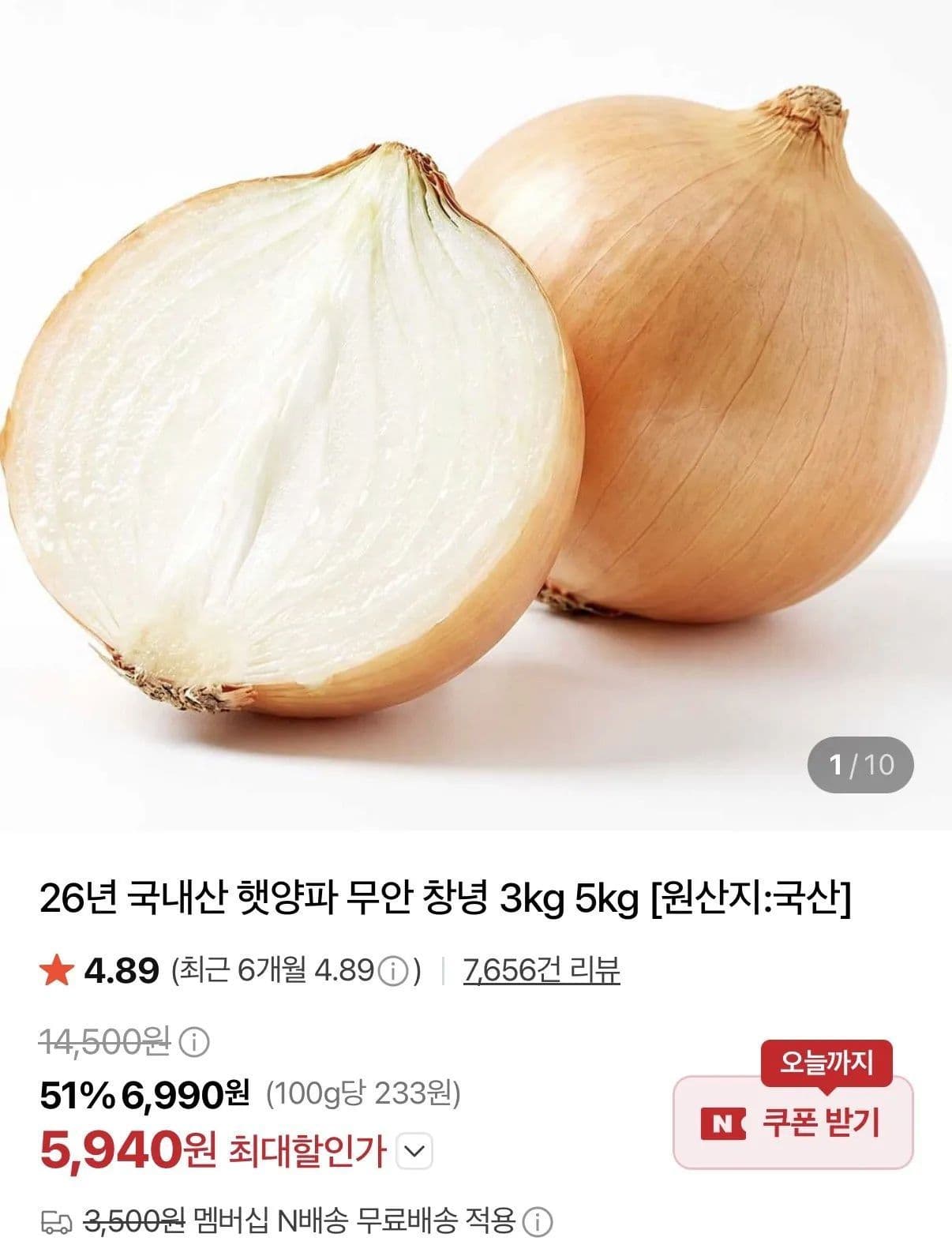 국내산 햇양파 3kg/5kg