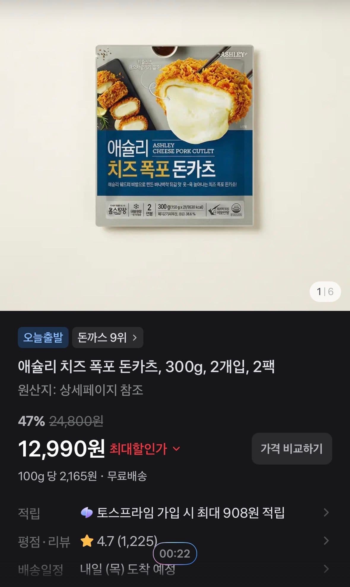 애슐리 치즈폭포 돈카츠