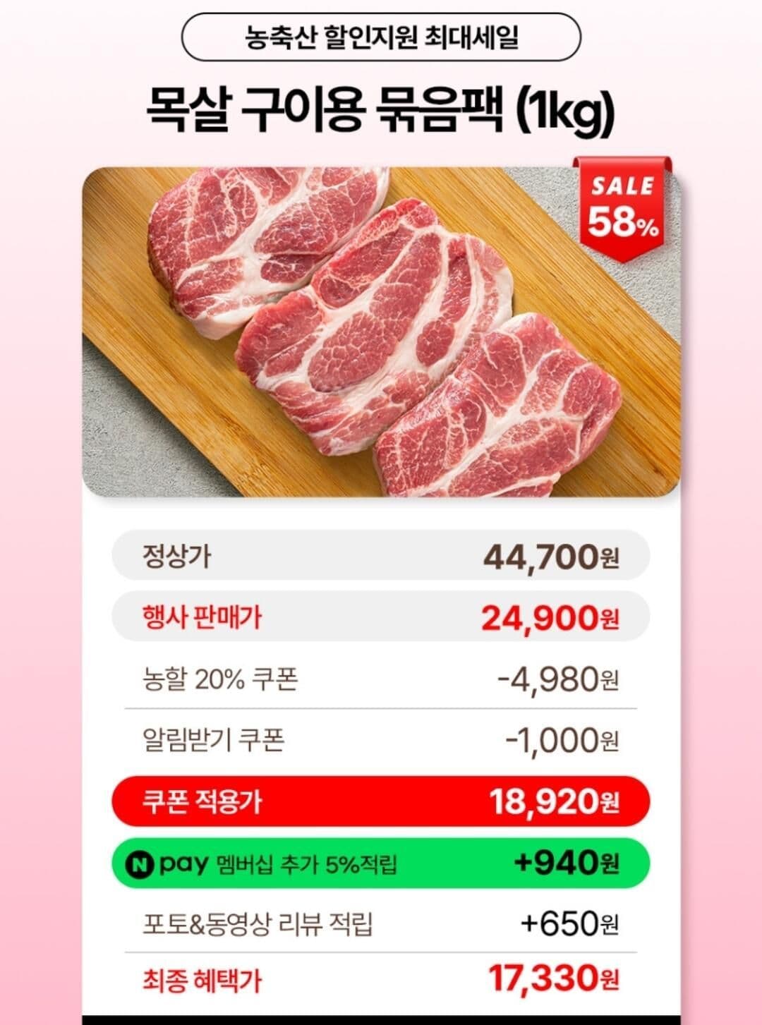 Gorgeouscow Domestic Pork Shoulder 1kg