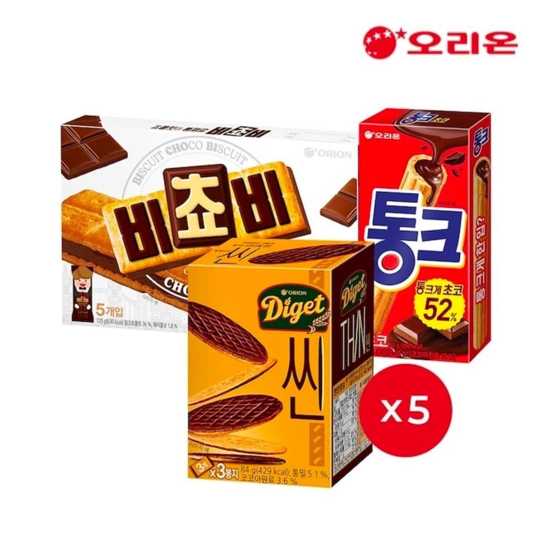 비쵸비+통크+다이제씬 5개씩 묶음