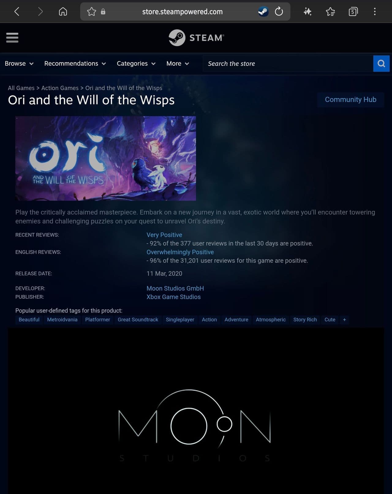 Ori and the Will of the Wisps
