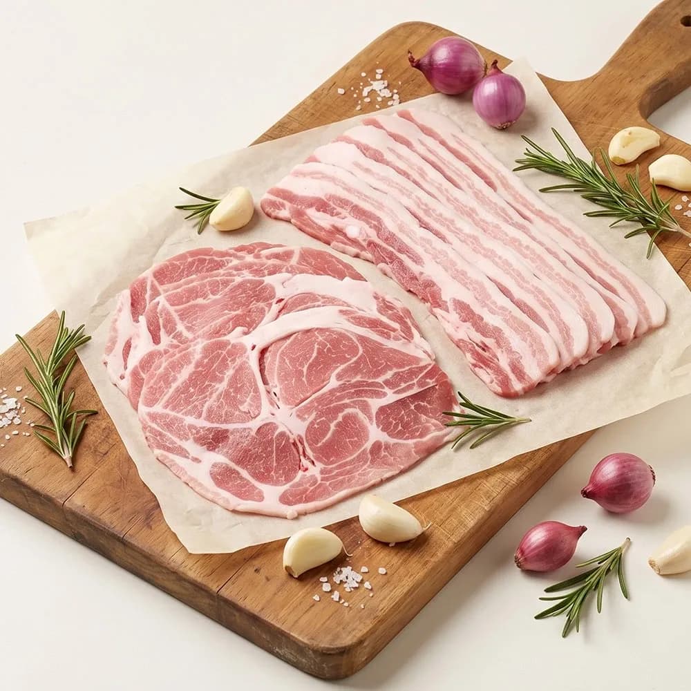 Papane Imported Pork Belly + Shoulder 1kg Each