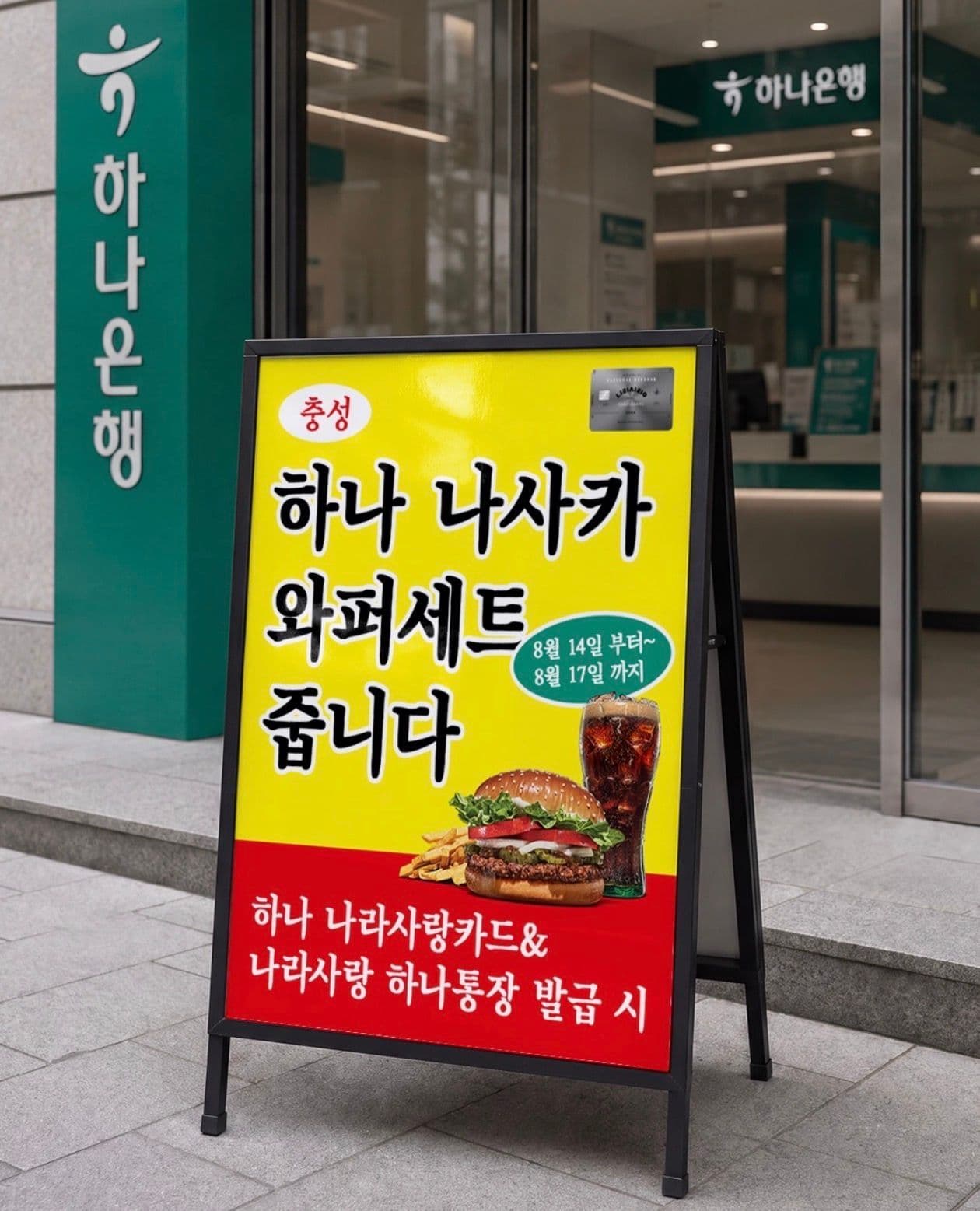 하나카드 와퍼세트 증정