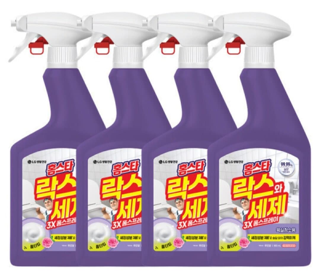 홈스타 락스와세제 스프레이 900ml 4개