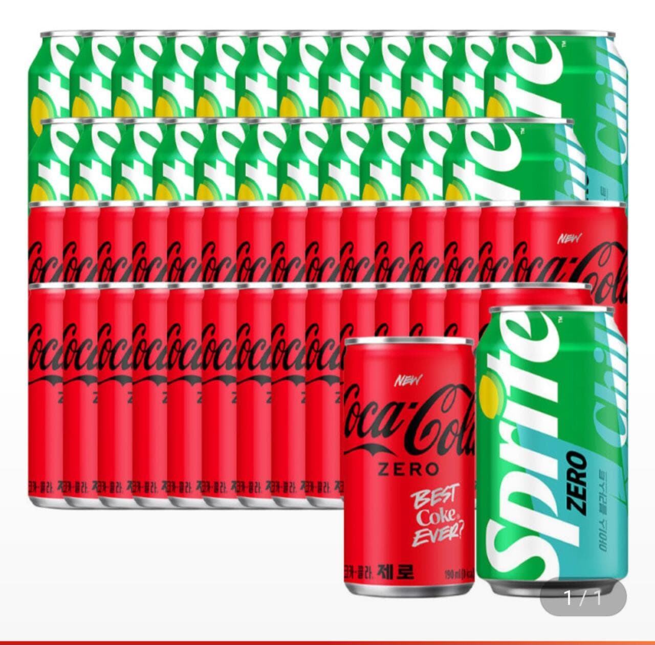 코카콜라제로 190ml 30캔