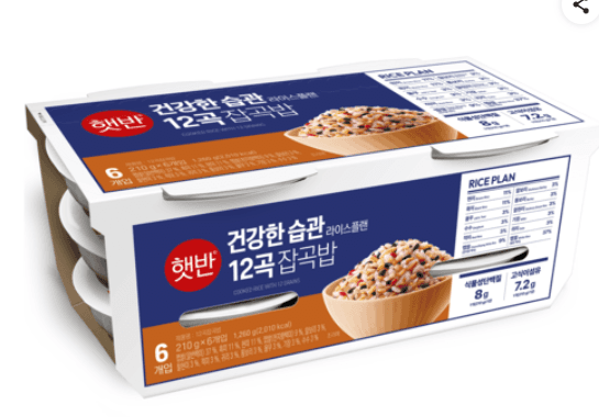햇반 12곡잡곡밥 210g 6개