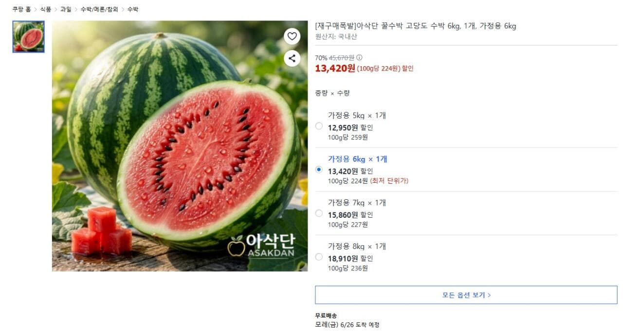 수박 6kg