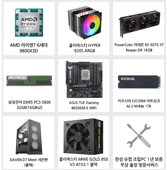 9800X3D+RX5080 완본