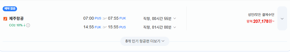부산-후쿠오카 항공권