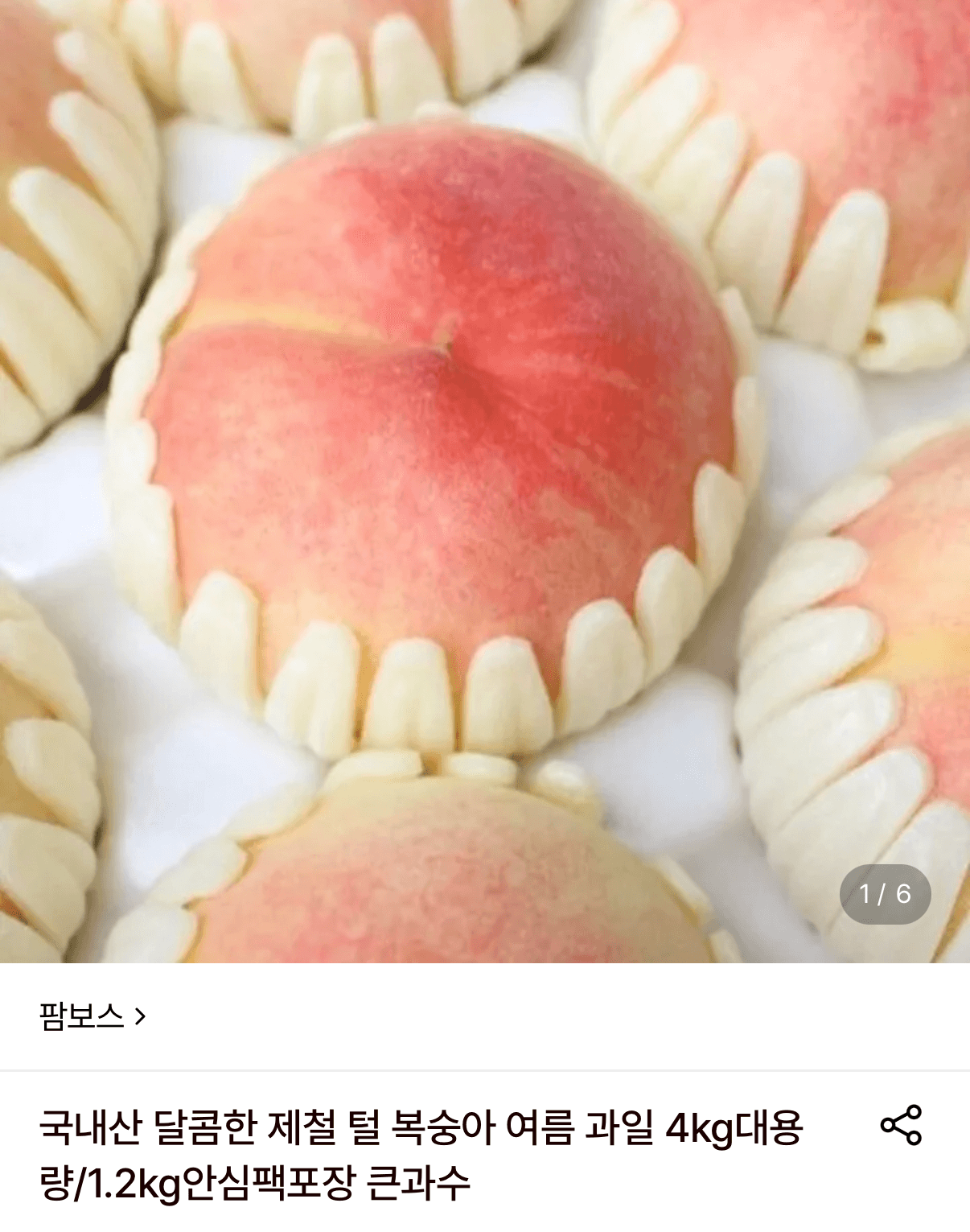 국내산 털 복숭아 4kg
