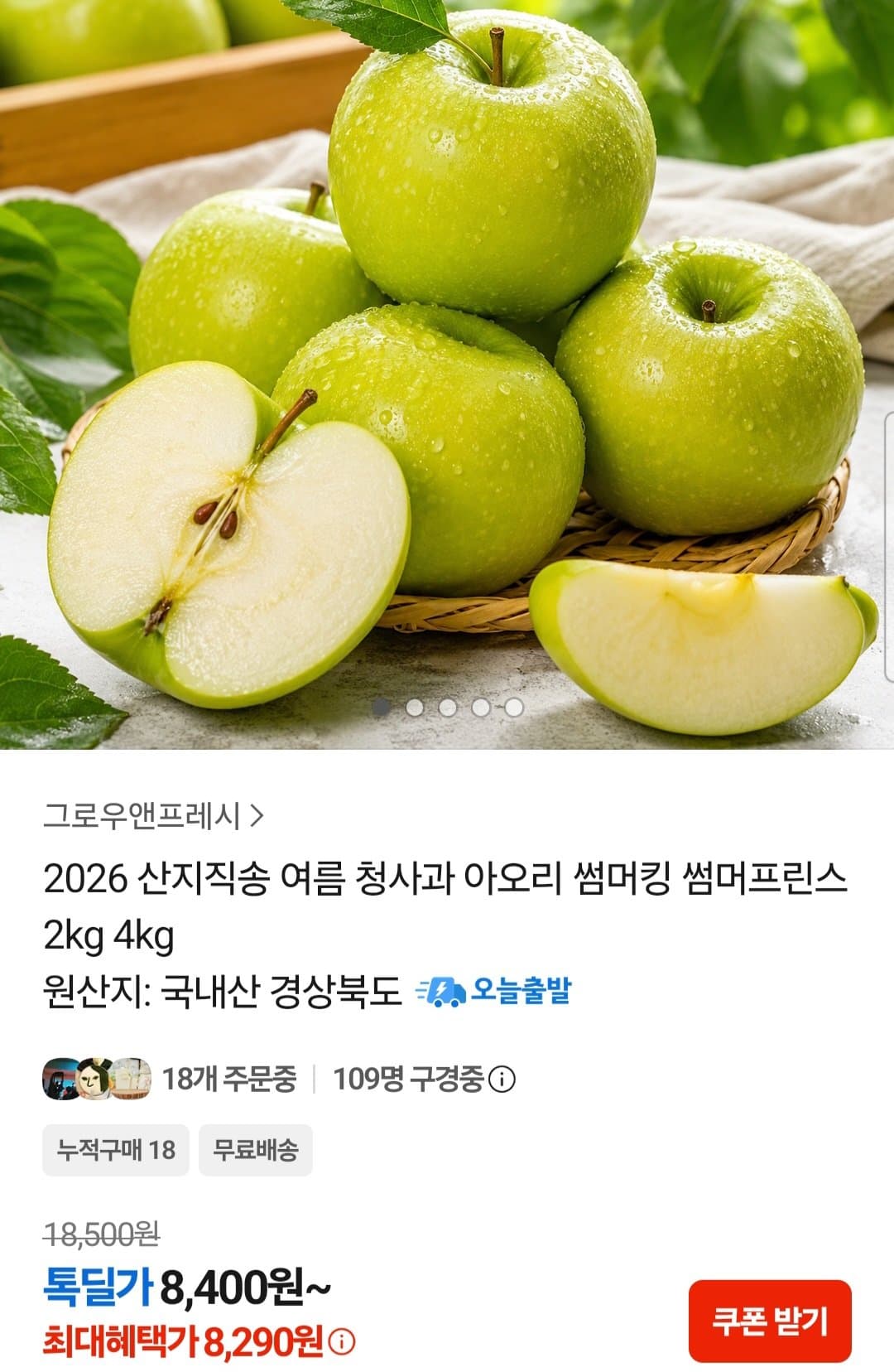 아오리 청사과 2kg