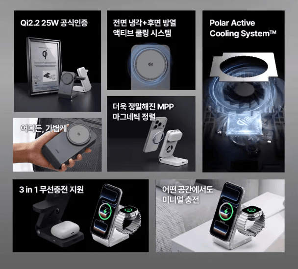 아트뮤 3in1 무선충전기 QW110