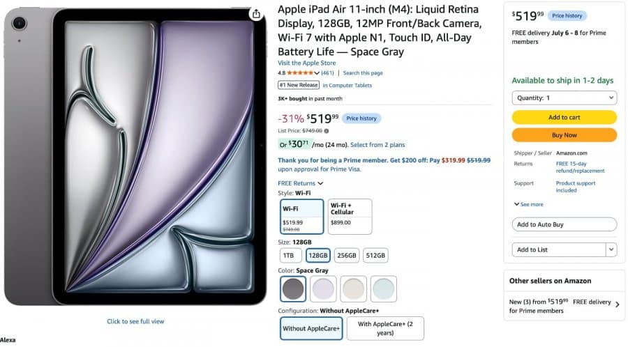 Apple iPad Air 11인치 M4