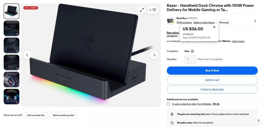 Razer Handheld Dock Chroma